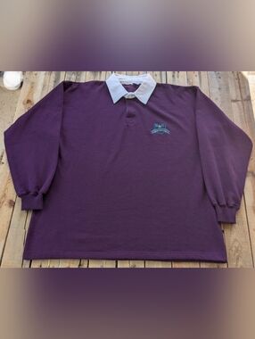 vintage '90s Bugle Boy Co. rugby sweatshirt men's Size XL